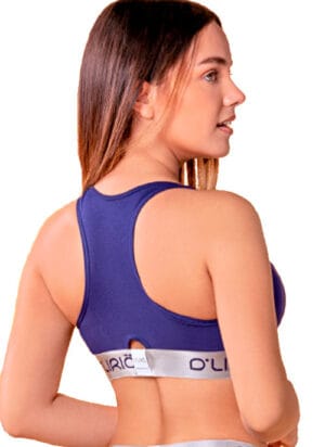 1163 Top deportivo corte olímpico, elástico ancho y personalizado - D'lirio