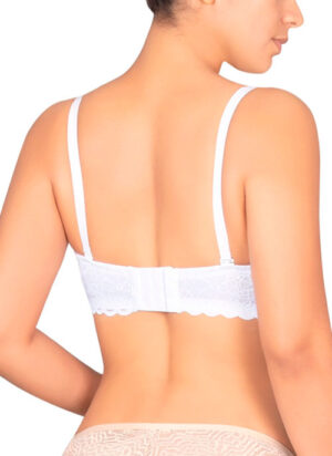 1338 Brasier con copa strapless, efecto push up, con encaje y power net - D'lirio