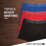 Bóxer tri pack color entero - John Holden