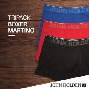 Bóxer tri pack color entero - John Holden