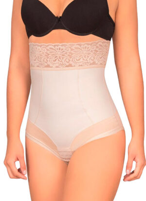 526 Faja reductora con cortes anatómicos y blonda siliconada - D'lirio